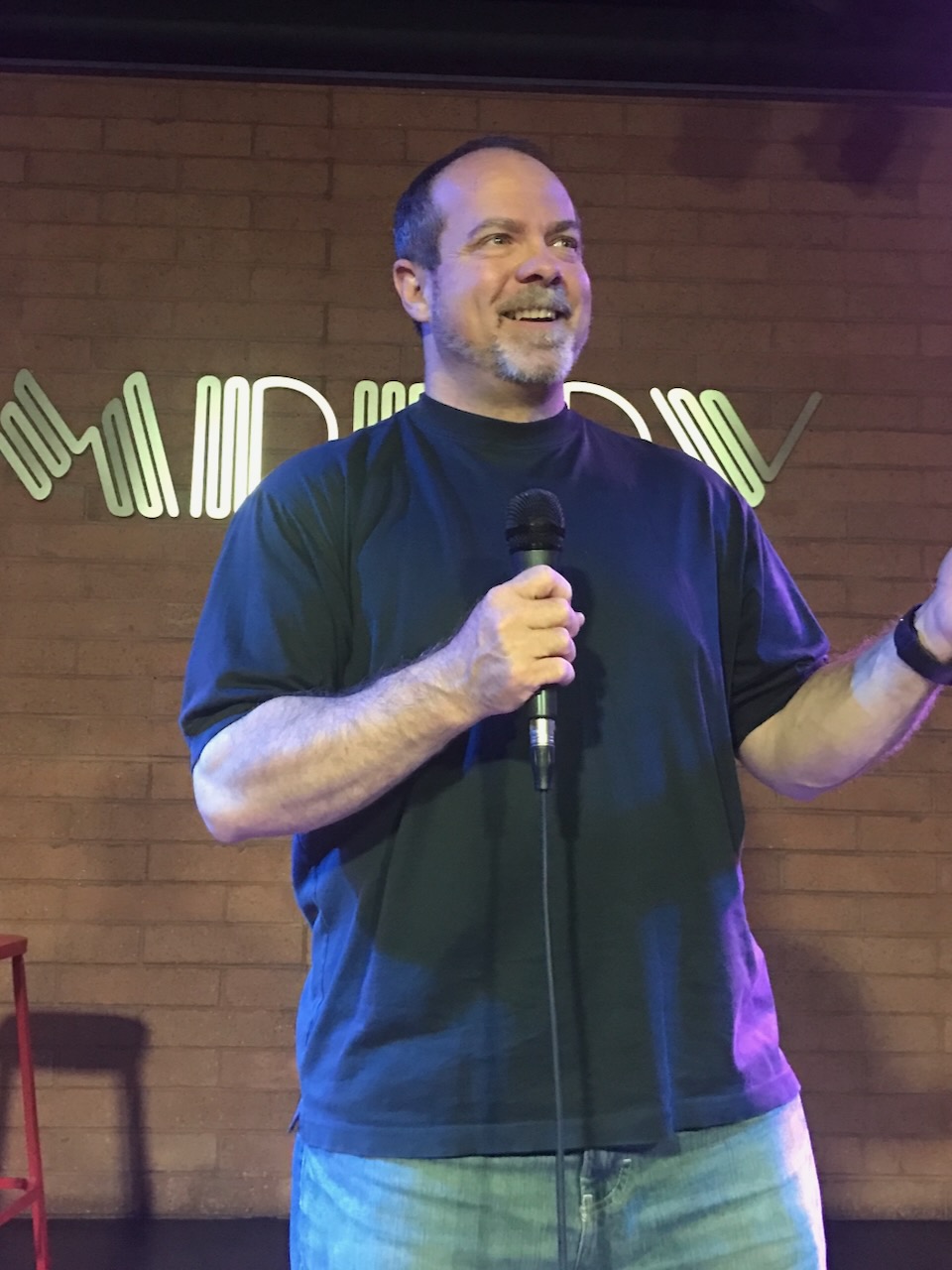 Greg Moody on stage